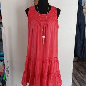 Chic Coral High Low Dress
